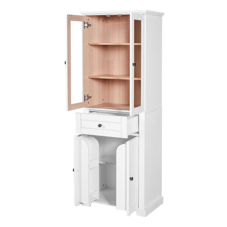 Bathroom Storage Cabinet, Adjustable Shelves & Drawer, Freestanding Tower HouseOfZazla