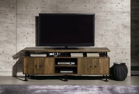 Ensata II - TV Stand - Rustic Oak / Black HouseOfZazla