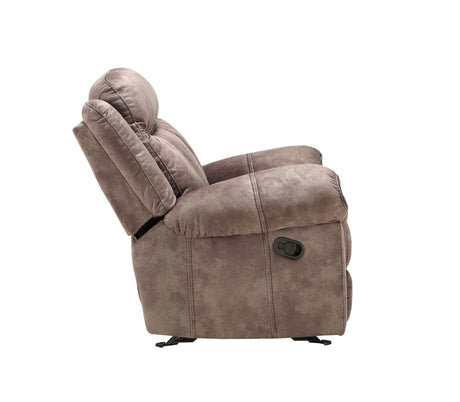 Zubaida Two Tone Recliner Loveseat with USB Port Console HouseOfZazla