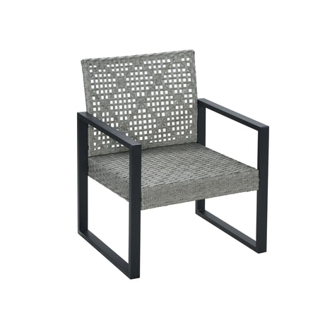 4 Piece Patio Furniture Set With Acacia Wood Table Top And Cushions HouseOfZazla
