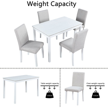Dining Table Set With Crystal Decoration And Upholstered Chairs HouseOfZazla