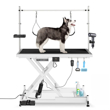 Super Deluxe Electric Pet Grooming Table, Height Adjustable HouseOfZazla