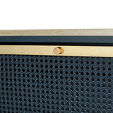 Modern Rattan 3 Door Shoe Rack Cabinet for Entryway