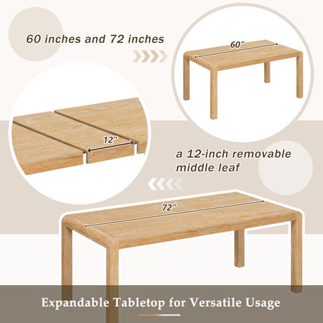 Extendable Dining Table Set With 4 Upholstered Chairs And 1 Bench HouseOfZazla