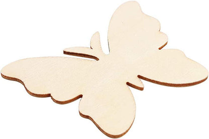 48 Pack Unfinished Wood Butterfly Natural Blank Wood Slices Cutouts Painting Diy Crafts Gift Tags and Home Decor - WoodArtSupply