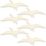 48 Pack Unfinished Wooden Dinosaur Animal Cutouts,Pterosauria,Tyrannosaurus Rex,Triceratops,Stegosaurus,Ankylosaurus Shapes (6 Pcs/Shape) WoodArtSupply