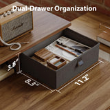 48 x 23 Inches Height Adjustable Electric Standing Desk with 2 Drawers, Stand Up Electric Desk Adjustable Height, Sit Stand Computer Gaming Table with Splice Board, Dark Walnut Agilestic