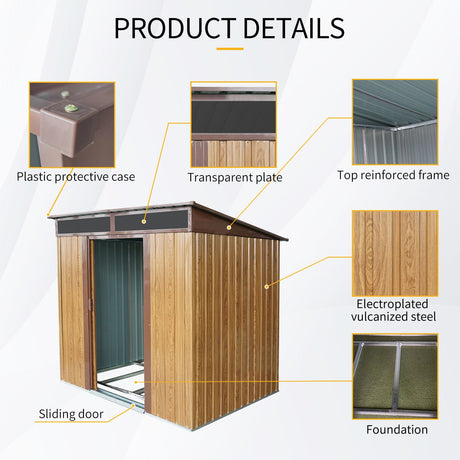 Outdoor Metal Storage Shed And Transparent Plate For Garden, Lawn HouseOfZazla