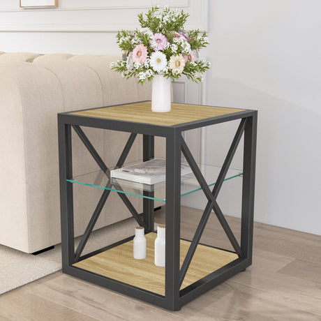 1 Piece Modern End Table Nightstand for Bedroom & Living Room HouseOfZazla