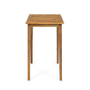 Outdoor Minimalist Acacia Wood Square Bar Table HouseOfZazla