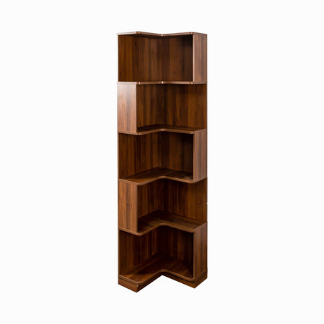 Corner Book Shelf - 5 Tier Corner Bookshelf HouseOfZazla