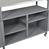 Foldable Outdoor Kitchen Island Patio Mobile Kitchen Cart