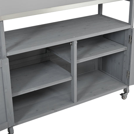 Foldable Outdoor Kitchen Island Patio Mobile Kitchen Cart HouseOfZazla