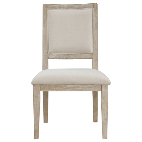 Rodota - 5 Piece Round Dining Table Set With Upholstered Chairs - White Washed HouseOfZazla