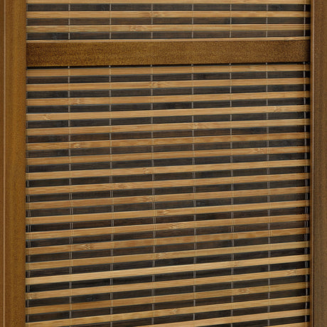 Kenabi - 4 Panel Room Divider Folding Screen - Walnut HouseOfZazla