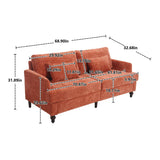 Mid Century Modern Fabric Loveseat Sofa, 2 Seat Upholstered Couch