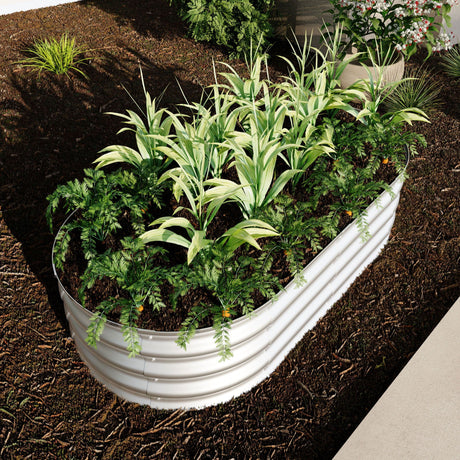 Heavy Duty Galvanized Raised Garden Bed Kit For Vegetables, Flowers & Herbs HouseOfZazla