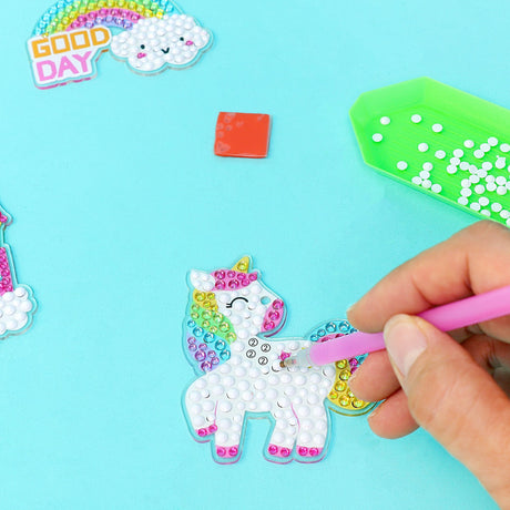 Adorable Keychains Diamond Art Kit – Unicorn (Set of 15) Kitsville