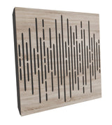 (4 Pack) Sound Absorption-Diffuse Acoustic Panel «Wave» for rec.studio | Wood laminated: (Sonoma) UA-acoustics