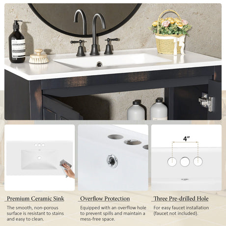 Bathroom Vanity Organizer With Sink, Combo Cabinet Set, Bathroom Storage Cabinet HouseOfZazla