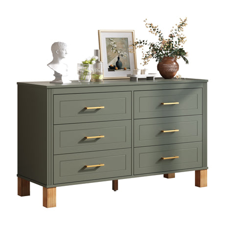 6-Drawer Double Dresser in Olive HouseOfZazla