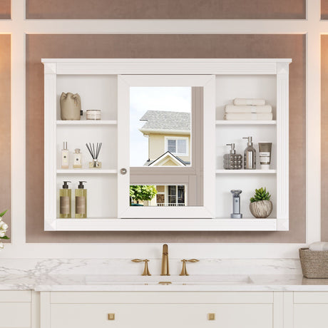 Wall Mounted Bathroom Storage Cabinet With Mirror HouseOfZazla