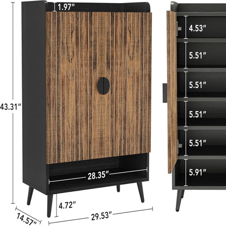Shoe Cabinet With Doors, 7 Tier Storage Organizer HouseOfZazla