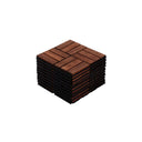 Interlocking Deck Tiles Checker Pattern, Square Acacia Hardwood Outdoor Flooring For Patio, Bancony, Pool Side HouseOfZazla