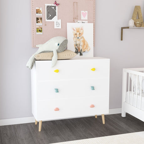 3 Drawer Dresser Storage Cabinet With Anti-Tip Safety HouseOfZazla
