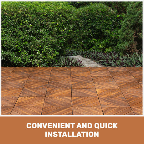 Interlocking Deck Tiles, Diagonal Pattern Outdoor Decking HouseOfZazla