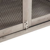 Farmhouse Dog Cage Crate Furniture with Sliding Barn Door