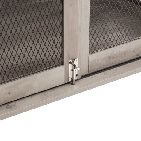 Farmhouse Dog Cage Crate Furniture with Sliding Barn Door HouseOfZazla