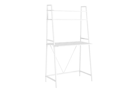 Computer Desk for Home Office, Laptop & Storage Shelves - White HouseOfZazla