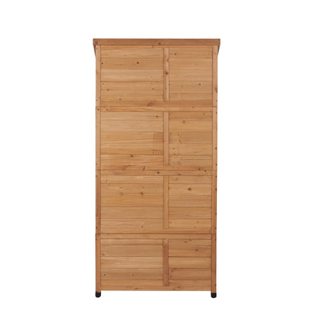 Outdoor Storage Shed With Vertical Tool Cabinet For Backyard HouseOfZazla