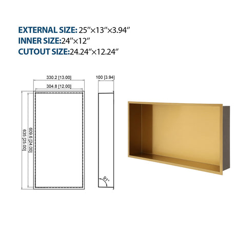 Stainless Steel Shower Niche With Seamless Design For Bathroom Storage HouseOfZazla