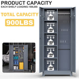 Gray And Metal Storage Cabinet