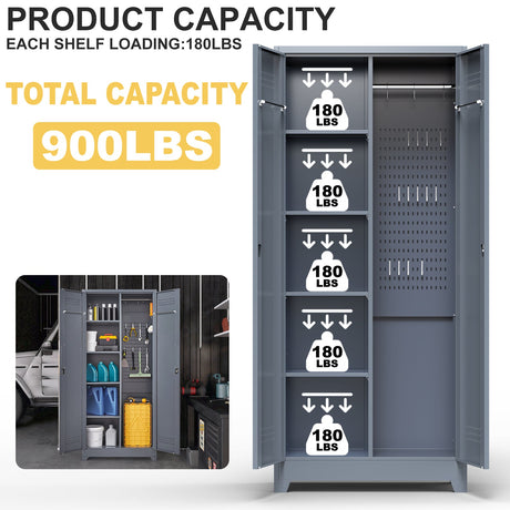 Gray And Metal Storage Cabinet HouseOfZazla
