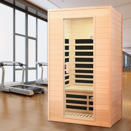 Hemlock Far Infrared Roof Embedded Indoor Sauna Room HouseOfZazla
