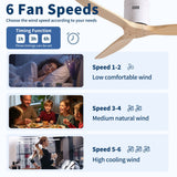 Low Profile Flush Ceiling Fan Without Light - Matte White / White