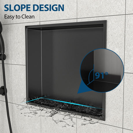 Stainless Steel Shower Niche With Seamless Design For Bathroom Storage HouseOfZazla