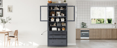 TOPMAX 36 x 16.5 x 78 Inch Freestanding Kitchen Pantry Storage Cabinet HouseOfZazla