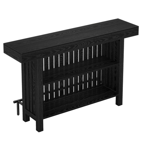 2 Tier Mini Bar Table For Kitchen - Black HouseOfZazla