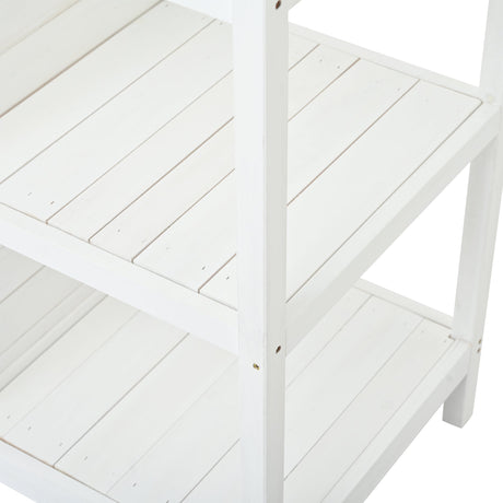 Topmax 66" Large Outdoor Farmhouse Wooden Potting Bench Table HouseOfZazla