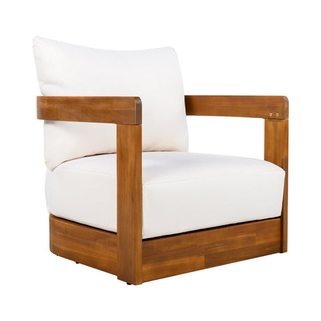 Premium Acacia Wood Outdoor Club Chair HouseOfZazla