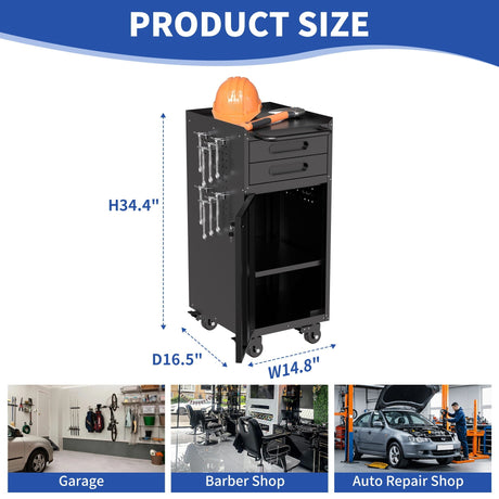 Rolling Tool Cabinet Heavy Duty Garage Storage With Lockable Doors HouseOfZazla