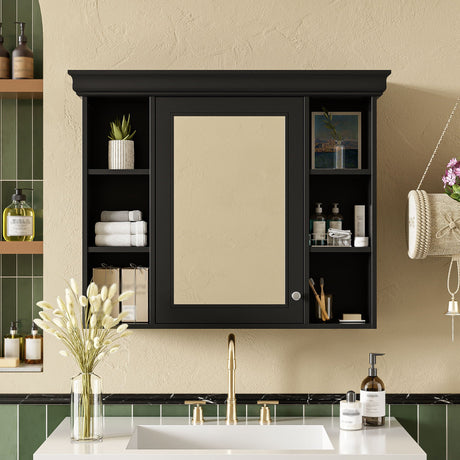 Wall Mounted Bathroom Storage Cabinet With Mirror Door HouseOfZazla