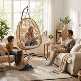 Egg Chair with Stand, Patio Wicker Hanging Chair, Hammock Swing Chair