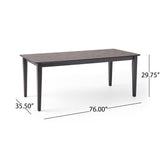 Farmhouse Charm Dining Table With Square Leg