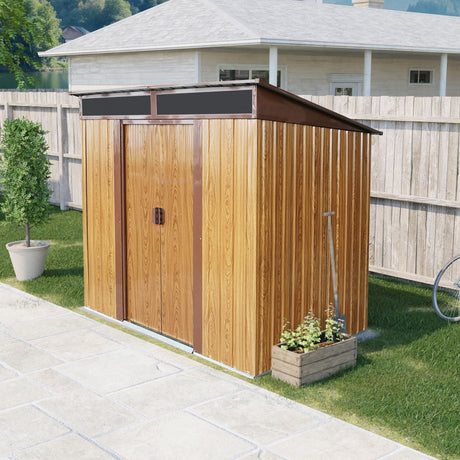 Outdoor Metal Storage Shed And Transparent Plate For Garden, Lawn HouseOfZazla