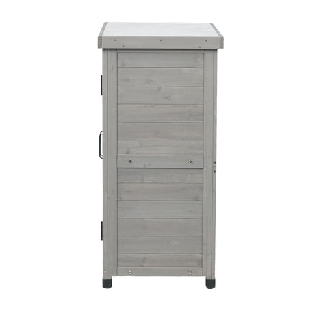 Potting Bench With Storage Cabinet And Metal Table Top For Outdoor HouseOfZazla